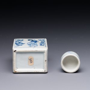 A rectangular Chinese blue and white 'Long Eliza' tea caddy and cover, Kangxi — photo 6