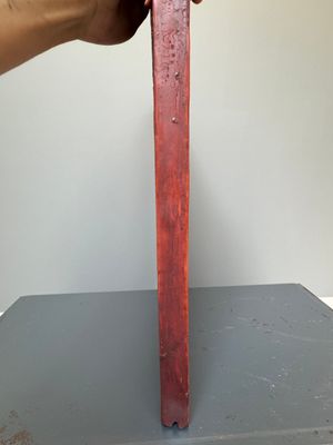 A rectangular Chinese carved red lacquer 'dragon' table screen, later wooden stand, Qianlong — photo 30