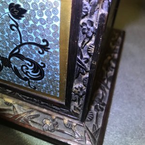 A rectangular Chinese cloisonné and wood box, 19th C. — 照片 15