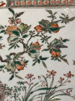 A rectangular Chinese famille verte tile with two-sided design, Kangxi — 照片 18