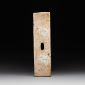 A rectangular Chinese famille verte tile with two-sided design, Kangxi — 照片 4