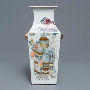 A rectangular Chinese qianjiang cai vase, 19/20th C. — photo 2