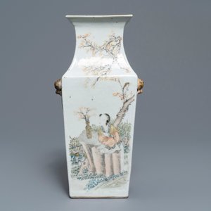 A rectangular Chinese qianjiang cai vase, 19/20th C. — photo 4