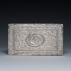 A rectangular Thai silver box, 19/20th C. — photo 6