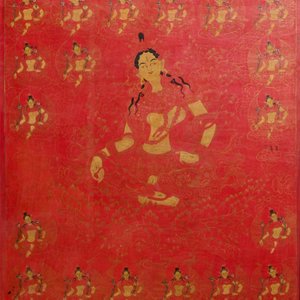 A red-ground thangka of Green Tara, Tibet, 17/18th C. — photo 1