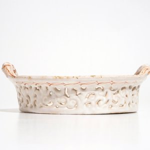 A reticulated polychrome Brussels faience “La Haie Fleurie” basket on stand, 18th C. — 照片 3