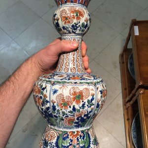 A ribbed Dutch Delft cashmere palette bottle vase, ca. 1700 — 照片 2