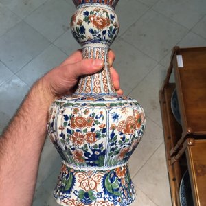 A ribbed Dutch Delft cashmere palette bottle vase, ca. 1700 — 照片 6