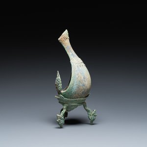 A ritual Khmer bronze conch shell, Cambodia, probably Angkor period, 12th C. — foto 5