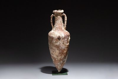 A Roman pottery fish oil or wine transport amphora with marine encrustation, South of Spain, 1st C. B.C./1st C.