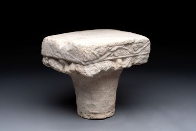 A Romanesque sandstone 'grapevine' capital, ca. 12th C.