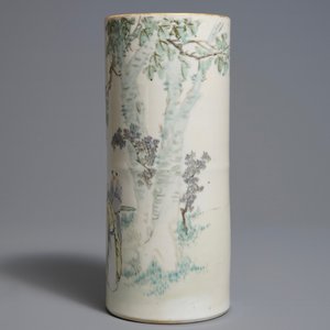 A round Chinese qianjiang cai hat stand, 19/20th C. — 照片 4