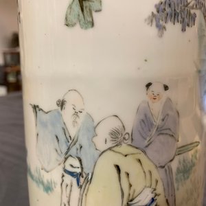 A round Chinese qianjiang cai hat stand, 19/20th C. — 照片 8