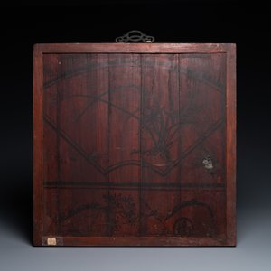 A round Chinese qianjiang cai 'landscape' plaque, signed Wang Shao Wei, 19th C. — 照片 2