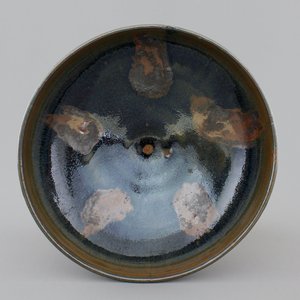 A russet-splashed black-glazed bowl, presumably Song Dynasty — photo 1