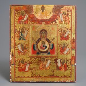 A Russian icon: 'Mary surrounded by the apostles', 19th C. — 照片 1