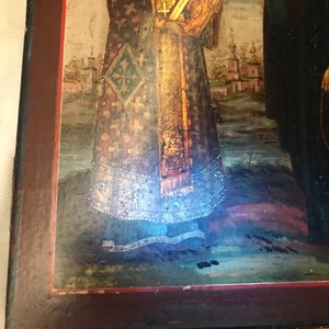 A Russian icon: Two saints, 19th C. — 照片 11