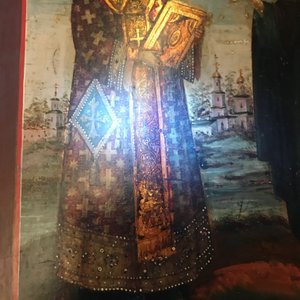 A Russian icon: Two saints, 19th C. — 照片 12