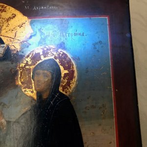 A Russian icon: Two saints, 19th C. — 照片 4