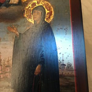 A Russian icon: Two saints, 19th C. — 照片 6