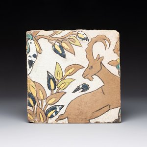 A Safavid cuerda seca pottery tile, Persia, 17th C. — photo 1