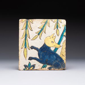 A Safavid cuerda seca pottery tile, Persia, 17th C. — photo 1