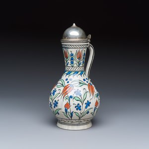 A Samson Iznik-style jug mounted with a silver lid — photo 1