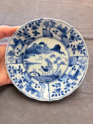 A set of 11 Chinese blue and white cups and saucers with riverscape design, Kangxi — photo 15