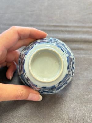 A set of 11 Chinese blue and white cups and saucers with riverscape design, Kangxi — photo 34