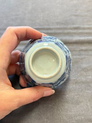 A set of 11 Chinese blue and white cups and saucers with riverscape design, Kangxi — photo 52