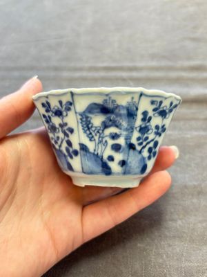 A set of 11 Chinese blue and white cups and saucers with riverscape design, Kangxi — photo 54