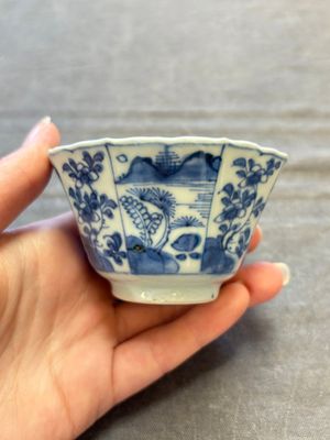 A set of 11 Chinese blue and white cups and saucers with riverscape design, Kangxi — photo 80