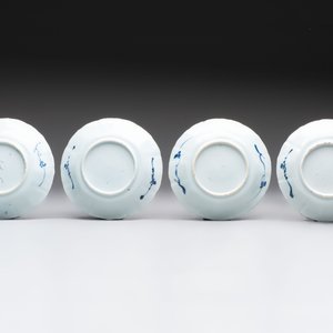 A set of 11 Chinese blue and white cups and saucers with riverscape design, Kangxi — photo 3