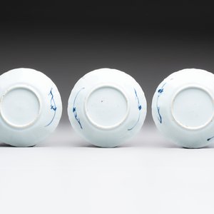 A set of 11 Chinese blue and white cups and saucers with riverscape design, Kangxi — photo 7