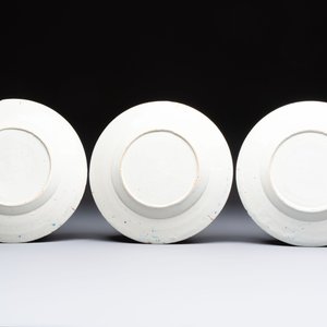 A set of 12 blue and white Dutch Delft 'Proverb' plates, 18th C. — photo 7