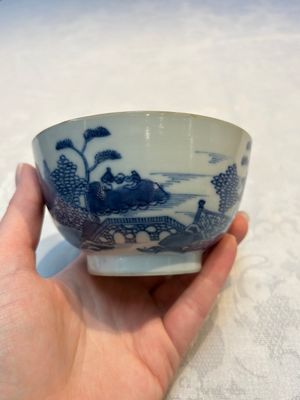A set of 12 Chinese blue and white 'Landscape' bowls and saucers, Qianlong/Jiaqing — foto 68