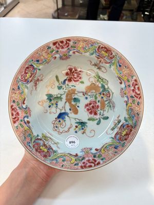 A set of 12 Chinese famille rose plates with squirrels among grapes and peonies, Qianlong — photo 1