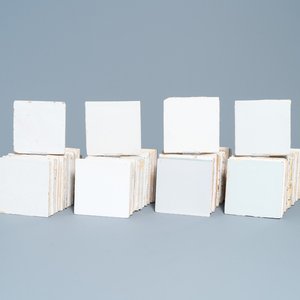 A set of 124 plain white Dutch Delft tiles, 18th C. — photo 1
