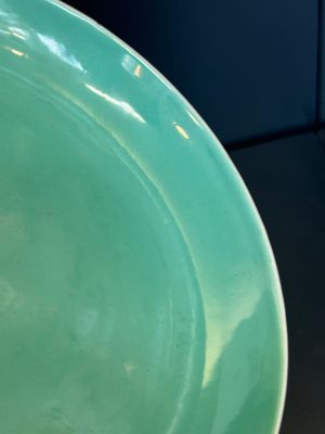 A set of 14 Chinese turquoise-ground famille rose dinner service, Qianglong mark, 19th C. — photo 12