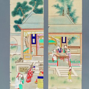 A set of 24 Chinese rice paper paintings, 19/20th C. — 照片 2
