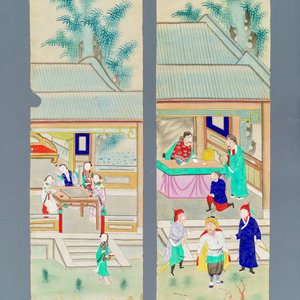A set of 24 Chinese rice paper paintings, 19/20th C. — 照片 6