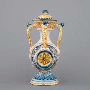 A set of 3 barrel-shaped spill or puzzle jugs, Talavera, Spain, ca. 1820 — 照片 13