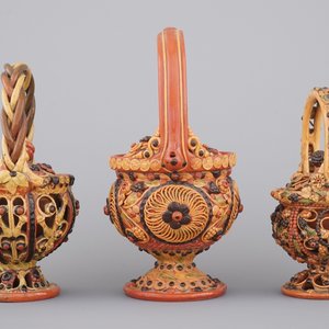 A set of 3 fire baskets and covers in Italian faience, 19th C. — 照片 2
