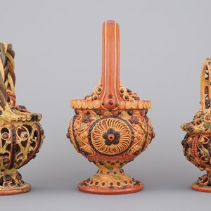 A set of 3 fire baskets and covers in Italian faience, 19th C. — 照片 4