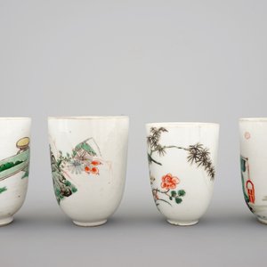 A set of 4 Chinese famille verte wine cups, Kangxi, ca. 1700 — 照片 2