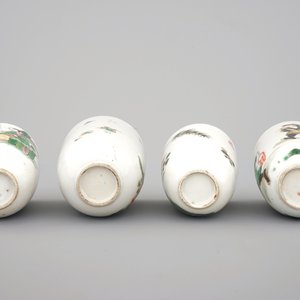 A set of 4 Chinese famille verte wine cups, Kangxi, ca. 1700 — 照片 6