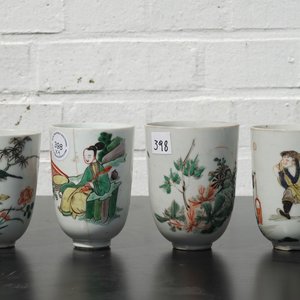 A set of 4 Chinese famille verte wine cups, Kangxi, ca. 1700 — 照片 7