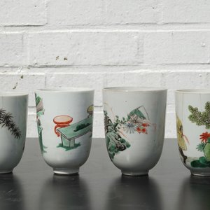 A set of 4 Chinese famille verte wine cups, Kangxi, ca. 1700 — 照片 8