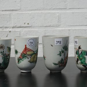A set of 4 Chinese famille verte wine cups, Kangxi, ca. 1700 — 照片 10