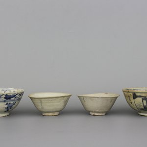 A set of 4 Chinese porcelain Hatcher cargo bowls, Ming dynasty — photo 1